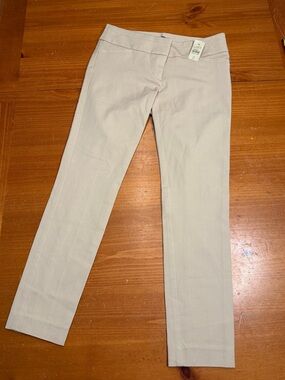 LOFT Beige Slim Straight Dress Pants